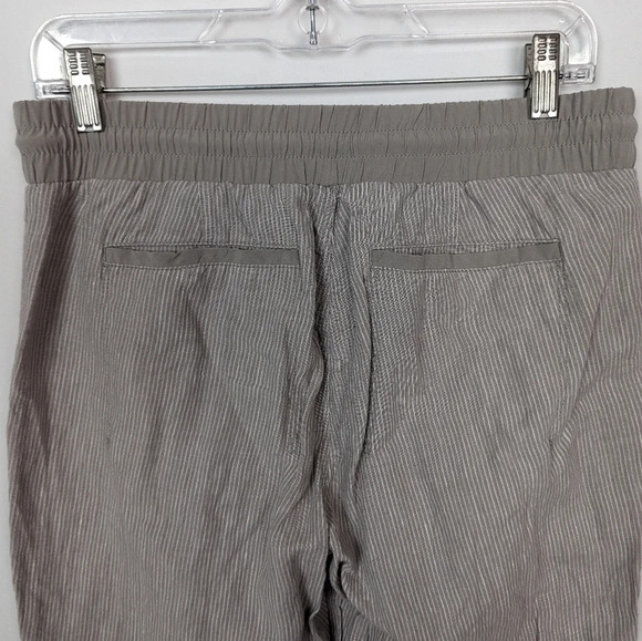 ATHLETA Bali Linen Ankle Pants 10 Drawstring Elastic Waist Pull-On  Straight Leg - Picture 6 of 10